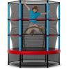 image:imageGoplus 55 Trampoline for Kids ASTM Approved Toddler Trampoline wEnclosure Safety Net Bouncy Jumping Mat Seamless Design Indoor Outdoor Mini Recreational Rebounder for Boys GirlsBlueRed