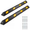 image:imageGoplus Parking Block 72 Rubber Parking Bumpers with 8 High Reflective Yellow Safety Stripes Heavy Duty Parking Target Garage Wheel Stoppers Parking Curb for Car Truck RV and Trailer2