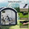 image:imageGoplus Bike Storage Shed Tent 72 x 49 FT Outdoor Bike Storage Sheds w210D Oxford Fabric PU4000 Waterproof Cover Portable Bicycle Tent Shelter for 5 Bikes Motorcycles Garden Tools Lawn Mower