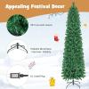 image:imageGoplus 6ft Fiber Optic Artificial Christmas Tree Prelit Premium Spruce Tree with Solid Metal Stand 617 Branch Tips Xmas Full Tree for Indoor Holiday DecorationPencil Tree