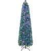 image:imageGoplus 6ft Fiber Optic Artificial Christmas Tree Prelit Premium Spruce Tree with Solid Metal Stand 617 Branch Tips Xmas Full Tree for Indoor Holiday DecorationPencil Tree