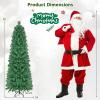 image:imageGoplus 6ft Fiber Optic Artificial Christmas Tree Prelit Premium Spruce Tree with Solid Metal Stand 617 Branch Tips Xmas Full Tree for Indoor Holiday DecorationPencil Tree