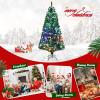 image:imageGoplus 6ft Fiber Optic Artificial Christmas Tree Prelit Premium Spruce Tree with Solid Metal Stand 617 Branch Tips Xmas Full Tree for Indoor Holiday DecorationFull Tree
