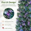 image:imageGoplus 6ft Fiber Optic Artificial Christmas Tree Prelit Premium Spruce Tree with Solid Metal Stand 617 Branch Tips Xmas Full Tree for Indoor Holiday DecorationPencil Tree