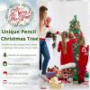 image:imageGoplus 6ft Fiber Optic Artificial Christmas Tree Prelit Premium Spruce Tree with Solid Metal Stand 617 Branch Tips Xmas Full Tree for Indoor Holiday DecorationPencil Tree