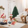 image:imageGoplus 6ft Fiber Optic Artificial Christmas Tree Prelit Premium Spruce Tree with Solid Metal Stand 617 Branch Tips Xmas Full Tree for Indoor Holiday DecorationGreen