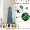 image:imageGoplus 6ft Fiber Optic Artificial Christmas Tree Prelit Premium Spruce Tree with Solid Metal Stand 617 Branch Tips Xmas Full Tree for Indoor Holiday DecorationPencil Tree