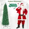 image:imageGoplus 6ft Fiber Optic Artificial Christmas Tree Prelit Premium Spruce Tree with Solid Metal Stand 617 Branch Tips Xmas Full Tree for Indoor Holiday DecorationPencil Tree