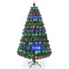 image:imageGoplus 6ft Fiber Optic Artificial Christmas Tree Prelit Premium Spruce Tree with Solid Metal Stand 617 Branch Tips Xmas Full Tree for Indoor Holiday DecorationGreen