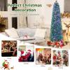 image:imageGoplus 6ft Fiber Optic Artificial Christmas Tree Prelit Premium Spruce Tree with Solid Metal Stand 617 Branch Tips Xmas Full Tree for Indoor Holiday DecorationPencil Tree