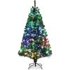 image:imageGoplus 6ft Fiber Optic Artificial Christmas Tree Prelit Premium Spruce Tree with Solid Metal Stand 617 Branch Tips Xmas Full Tree for Indoor Holiday DecorationFull Tree