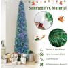 image:imageGoplus 6ft Fiber Optic Artificial Christmas Tree Prelit Premium Spruce Tree with Solid Metal Stand 617 Branch Tips Xmas Full Tree for Indoor Holiday DecorationPencil Tree