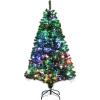image:imageGoplus 6ft Fiber Optic Artificial Christmas Tree Prelit Premium Spruce Tree with Solid Metal Stand 617 Branch Tips Xmas Full Tree for Indoor Holiday DecorationFull Tree
