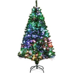 image:imageGoplus 6ft Fiber Optic Artificial Christmas Tree Prelit Premium Spruce Tree with Solid Metal Stand 617 Branch Tips Xmas Full Tree for Indoor Holiday DecorationFull Tree