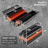 image:imageGoplus 22Inch Metal Tool Box 3Layer 5Tray Portable Folding Tool Chest Organizer with Handle amp Lock Hole Cantilever Toolbox for Garage Trunk Household Office Powder Coated SteelMix
