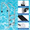 image:imageGoplus Swimming Pool Ladder 3Step4Step InGround Stainless Steel Step for IndoorOutdoor Pool Heavy Duty NonSlip Ladder Easy Assembly 3Step3Step