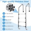 image:imageGoplus Swimming Pool Ladder 3Step4Step InGround Stainless Steel Step for IndoorOutdoor Pool Heavy Duty NonSlip Ladder Easy Assembly 3Step4 Steps