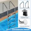 image:imageGoplus Swimming Pool Ladder 3Step4Step InGround Stainless Steel Step for IndoorOutdoor Pool Heavy Duty NonSlip Ladder Easy Assembly 3Step4 Steps