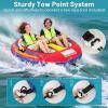 image:imageGoplus Towable Tube for Boating 1213 Person Inflatable Boat Tube wQuick Connector Drainage Cockpits Floating Raft Water Sports Towables for Youth AdultRedBlue  Large Seat