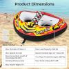 image:imageGoplus Towable Tube for Boating 1213 Person Inflatable Boat Tube wQuick Connector Drainage Cockpits Floating Raft Water Sports Towables for Youth AdultRedBlack  Deep Seat