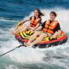 image:imageGoplus Towable Tube for Boating 1213 Person Inflatable Boat Tube wQuick Connector Drainage Cockpits Floating Raft Water Sports Towables for Youth AdultRedBlack  Deep Seat
