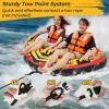 image:imageGoplus Towable Tube for Boating 1213 Person Inflatable Boat Tube wQuick Connector Drainage Cockpits Floating Raft Water Sports Towables for Youth AdultRedBlack  Deep Seat