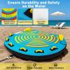 image:imageGoplus Towable Tube for Boating 1213 Riders Inflatable Boat Tube wQuick Connector Drainage Stabilizer Fins Floating Raft Water Sports Towables for Youth AdultBlue  13 Person