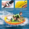image:imageGoplus Towable Tube for Boating 1213 Riders Inflatable Boat Tube wQuick Connector Drainage Stabilizer Fins Floating Raft Water Sports Towables for Youth AdultYellow  12 Person