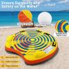 image:imageGoplus Towable Tube for Boating 1213 Riders Inflatable Boat Tube wQuick Connector Drainage Stabilizer Fins Floating Raft Water Sports Towables for Youth AdultYellow  12 Person