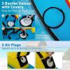image:imageGoplus Towable Tube for Boating 1213 Riders Inflatable Boat Tube wQuick Connector Drainage Stabilizer Fins Floating Raft Water Sports Towables for Youth AdultBlue  13 Person