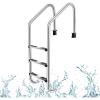image:imageGoplus Swimming Pool Ladder 3Step4Step InGround Stainless Steel Step for IndoorOutdoor Pool Heavy Duty NonSlip Ladder Easy Assembly 3Step3Step