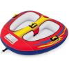 image:imageGoplus Towable Tube for Boating 1213 Person Inflatable Boat Tube wQuick Connector Drainage Cockpits Floating Raft Water Sports Towables for Youth AdultRedBlue  Large Seat