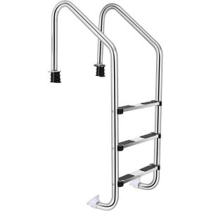 image:imageGoplus Swimming Pool Ladder 3Step4Step InGround Stainless Steel Step for IndoorOutdoor Pool Heavy Duty NonSlip Ladder Easy Assembly 3Step3 Steps