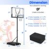 image:imageGoplus Basketball Hoop Outdoor 4110 FT Height Adjustable Basketball Goal System with 45 Inch Shatterproof PC Backboard Wheels for Adults in Court Backyard Driveway Pool