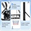 image:imageGoplus Basketball Hoop Outdoor 4110 FT Height Adjustable Basketball Goal System with 45 Inch Shatterproof PC Backboard Wheels for Adults in Court Backyard Driveway Pool