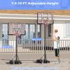 image:imageGoplus Basketball Hoop Outdoor 7410FT Quickly Height Adjustable Basketball Goal with 44 Inch Shatterproof PC Backboard Wheels Adults Basketball Stand for Court Backyard Driveway