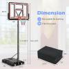 image:imageGoplus Basketball Hoop Outdoor 7410FT Quickly Height Adjustable Basketball Goal with 44 Inch Shatterproof PC Backboard Wheels Adults Basketball Stand for Court Backyard Driveway