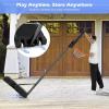 image:imageGoplus Basketball Hoop Outdoor 7410FT Quickly Height Adjustable Basketball Goal with 44 Inch Shatterproof PC Backboard Wheels Adults Basketball Stand for Court Backyard Driveway