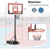 image:imageGoplus Basketball Hoop Outdoor Portable 337FT10FT Adjustable Basketball Goal System wShatterproof PC Backboard Wheels for Adults in Pool Driveway Backyard337 FT  BlackRed