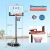image:imageGoplus Basketball Hoop Outdoor Portable 337FT10FT Adjustable Basketball Goal System wShatterproof PC Backboard Wheels for Adults in Pool Driveway Backyard337 FT  BlackWhite
