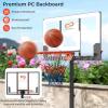 image:imageGoplus Basketball Hoop Outdoor Portable 337FT10FT Adjustable Basketball Goal System wShatterproof PC Backboard Wheels for Adults in Pool Driveway Backyard337 FT  BlackWhite