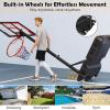 image:imageGoplus Basketball Hoop Outdoor Portable 337FT10FT Adjustable Basketball Goal System wShatterproof PC Backboard Wheels for Adults in Pool Driveway Backyard337 FT  BlackRed