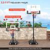 image:imageGoplus Basketball Hoop Outdoor Portable 337FT10FT Adjustable Basketball Goal System wShatterproof PC Backboard Wheels for Adults in Pool Driveway Backyard337 FT  BlackWhite