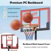 image:imageGoplus Basketball Hoop Outdoor Portable 337FT10FT Adjustable Basketball Goal System wShatterproof PC Backboard Wheels for Adults in Pool Driveway Backyard337 FT  BlackRed