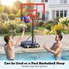 image:imageGoplus Basketball Hoop Outdoor Portable 337FT10FT Adjustable Basketball Goal System wShatterproof PC Backboard Wheels for Adults in Pool Driveway Backyard337 FT  BlackRed