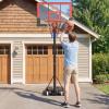 image:imageGoplus Basketball Hoop Outdoor Portable 337FT10FT Adjustable Basketball Goal System wShatterproof PC Backboard Wheels for Adults in Pool Driveway Backyard337 FT  BlackRed