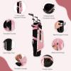 image:imageGoplus Complete Golf Club Set for Kids Right Hand Golf Clubs with Stand Bag Rain Hood Golf Practice Set for Ages 578101113 Boys GirlsPink  Ages 1113  6PCS
