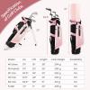image:imageGoplus Complete Golf Club Set for Kids Right Hand Golf Clubs with Stand Bag Rain Hood Golf Practice Set for Ages 578101113 Boys GirlsPink  Ages 1113  6PCS