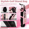 image:imageGoplus Complete Golf Club Set for Kids Right Hand Golf Clubs with Stand Bag Rain Hood Golf Practice Set for Ages 578101113 Boys GirlsPink  Ages 810  4PCS