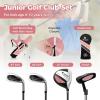image:imageGoplus Complete Golf Club Set for Kids Right Hand Golf Clubs with Stand Bag Rain Hood Golf Practice Set for Ages 578101113 Boys GirlsPink  Ages 810  4PCS
